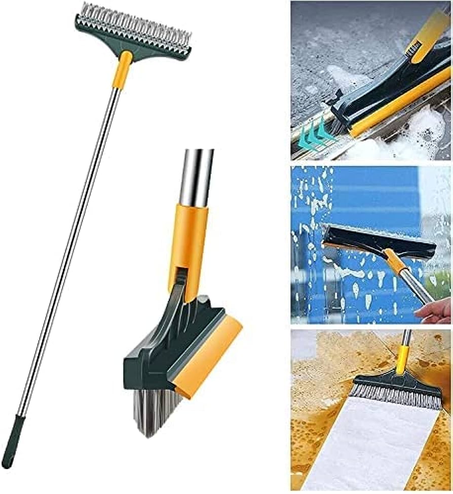 Buy MOSTSHOP Bathroom Cleaning Brush with Wiper 2 in 1 Tiles